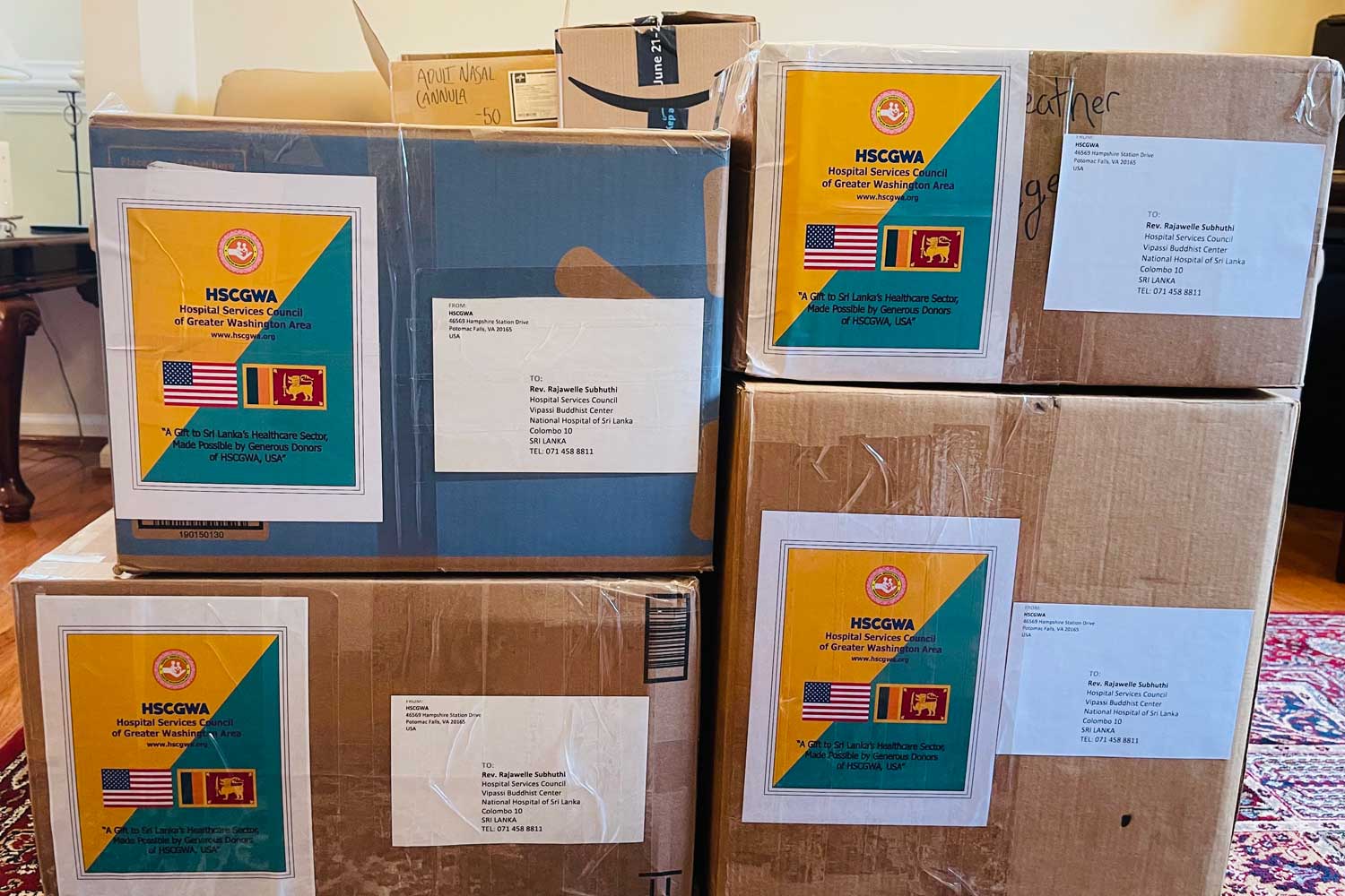 covid medical supplies sent to Sri Lanka